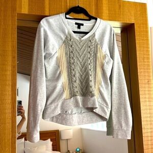 JCREW warm wool sweater grey super cute and soft